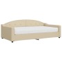 Sofá cama con colchón tela crema 100x200 cm de vidaXL, Camas y somieres - Ref: Foro24-3197521, Precio: 344,16 €, Descuento: %