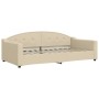 Sofá cama con colchón tela crema 100x200 cm de vidaXL, Camas y somieres - Ref: Foro24-3197521, Precio: 344,16 €, Descuento: %