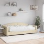 Sofá cama con colchón tela crema 90x200 cm de vidaXL, Camas y somieres - Ref: Foro24-3197516, Precio: 311,91 €, Descuento: %