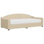 Sofá cama con colchón tela crema 90x200 cm de vidaXL, Camas y somieres - Ref: Foro24-3197516, Precio: 311,91 €, Descuento: %