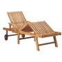 Tumbonas con mesa y cojín 2 unidades madera maciza de teca de vidaXL, Tumbonas - Ref: Foro24-3073178, Precio: 601,71 €, Descu...