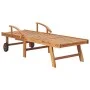 Tumbonas con mesa y cojín 2 unidades madera maciza de teca de vidaXL, Tumbonas - Ref: Foro24-3073178, Precio: 601,71 €, Descu...