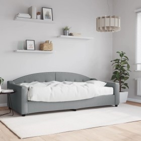 Sofá cama con colchón tela gris claro 90x200 cm de vidaXL, Camas y somieres - Ref: Foro24-3197512, Precio: 320,06 €, Descuent...