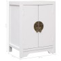 Mesita de noche madera de Paulownia blanco 38x28x52 cm de vidaXL, Mesitas de noche - Ref: Foro24-284073, Precio: 118,36 €, De...