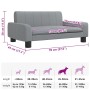 Cama para perros de tela gris claro 70x45x30 cm en Camas para perros | Comprar online en Foru.es