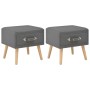 Mesitas de noche 2 unidades 40x35x40 cm tela gris oscuro de vidaXL, Mesitas de noche - Ref: Foro24-276379, Precio: 125,56 €, ...
