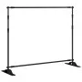 Soporte de telón de fondo acero negro 254x243 cm de vidaXL, Montajes de estudio - Ref: Foro24-190267, Precio: 102,97 €, Descu...