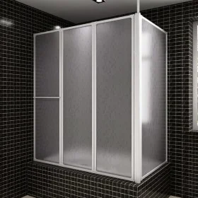 Shower wall enclosure in L-shape with 4 folding panels 70x120x137 cm by vidaXL, shower doors - Ref: Foro24-140787, Price: 188...