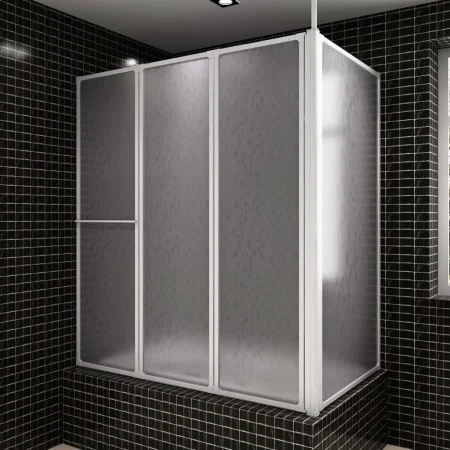 L-förmige Wandduschwand 4 Faltpaneele 70x120x137 cm von vidaXL, Duschtüren - Ref: Foro24-140787, Preis: 188,69 €, Rabatt: %