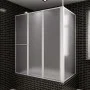 L-förmige Wandduschwand 4 Faltpaneele 70x120x137 cm von vidaXL, Duschtüren - Ref: Foro24-140787, Preis: 188,69 €, Rabatt: %