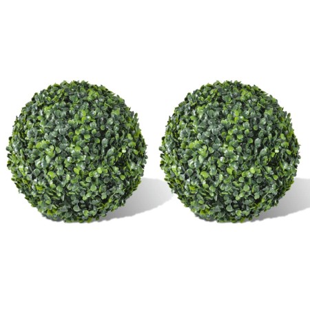 Arbusto de bolas Boj artificial 2 unidades 35 cm de vidaXL, Flora artificial - Ref: Foro24-40872, Precio: 53,57 €, Descuento: %