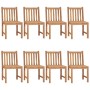 Sillas de jardín 8 unidades madera maciza de teca con cojines de vidaXL, Sillas de jardín - Ref: Foro24-3073161, Precio: 976,...