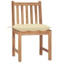 Sillas de jardín 6 unidades madera maciza de teca con cojines de vidaXL, Sillas de jardín - Ref: Foro24-3073132, Precio: 694,...