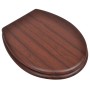 Asiento inodoro WC MDF tapa diseño marrón de vidaXL, Asientos de inodoros y bidés - Ref: Foro24-140803, Precio: 38,05 €, Desc...