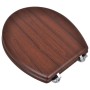 Asiento inodoro WC MDF tapa diseño marrón de vidaXL, Asientos de inodoros y bidés - Ref: Foro24-140803, Precio: 38,05 €, Desc...