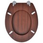 Asiento inodoro WC MDF tapa diseño marrón de vidaXL, Asientos de inodoros y bidés - Ref: Foro24-140803, Precio: 38,05 €, Desc...