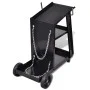 Black welding cart with 3 shelves workshop organizer by vidaXL, Cargo forklifts - Ref: Foro24-140950, Price: 77,82 €, Discoun...