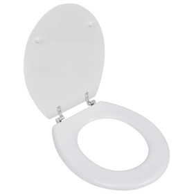 Asiento inodoro WC MDF tapa diseño blanco de vidaXL, Asientos de inodoros y bidés - Ref: Foro24-140801, Precio: 35,13 €, Desc...