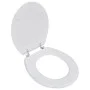 Asiento inodoro WC MDF tapa diseño blanco de vidaXL, Asientos de inodoros y bidés - Ref: Foro24-140801, Precio: 42,27 €, Desc...