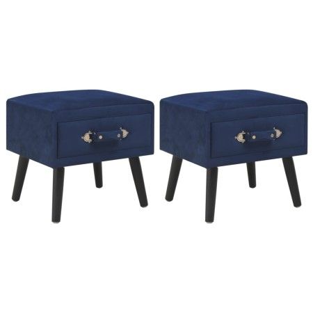 Mesitas de noche 2 unidades 40x35x40 cm terciopelo azul de vidaXL, Mesitas de noche - Ref: Foro24-276384, Precio: 123,38 €, D...