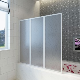 Mampara de ducha con 3 paneles plegables, 117 x 120 cm de vidaXL, Puertas de ducha - Ref: Foro24-140784, Precio: 146,54 €, De...