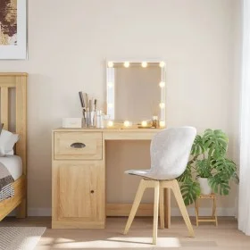 Schminktisch mit LED-Leuchten Sonoma-Eiche 90x42x132,5 cm von vidaXL, Schlafzimmerkommoden - Ref: Foro24-834973, Preis: 74,00...