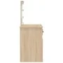 Tocador con luces LED roble Sonoma 90x42x132,5 cm de vidaXL, Tocadores para dormitorios - Ref: Foro24-834973, Precio: 74,00 €...