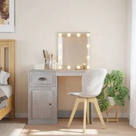 Schminktisch mit LED-Lichtern in Betongrau 90x42x132,5 cm von vidaXL, Schlafzimmerkommoden - Ref: Foro24-834974, Preis: 73,80...