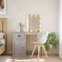 Dresser with concrete gray LED lights 90x42x132.5 cm by vidaXL, Bedroom Dressers - Ref: Foro24-834974, Price: 73,80 €, Discou...