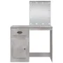 Dresser with concrete gray LED lights 90x42x132.5 cm by vidaXL, Bedroom Dressers - Ref: Foro24-834974, Price: 73,80 €, Discou...