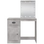 Tocador con luces LED gris hormigón 90x42x132,5 cm de vidaXL, Tocadores para dormitorios - Ref: Foro24-834974, Precio: 74,12 ...