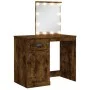 Dressing table with LED lights smoked oak 90x42x132.5 cm by vidaXL, Bedroom Dressers - Ref: Foro24-834975, Price: 98,97 €, Di...