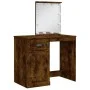 Dressing table with LED lights smoked oak 90x42x132.5 cm by vidaXL, Bedroom Dressers - Ref: Foro24-834975, Price: 98,97 €, Di...