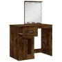 Dressing table with LED lights smoked oak 90x42x132.5 cm by vidaXL, Bedroom Dressers - Ref: Foro24-834975, Price: 98,97 €, Di...