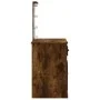 Dressing table with LED lights smoked oak 90x42x132.5 cm by vidaXL, Bedroom Dressers - Ref: Foro24-834975, Price: 98,97 €, Di...