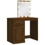 Tocador con luces LED roble marrón 90x42x132,5 cm de vidaXL, Tocadores para dormitorios - Ref: Foro24-834977, Precio: 103,03 ...