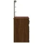Tocador con luces LED roble marrón 90x42x132,5 cm de vidaXL, Tocadores para dormitorios - Ref: Foro24-834977, Precio: 103,03 ...