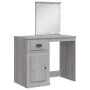 Tocador con luces LED gris Sonoma 90x42x132,5 cm de vidaXL, Tocadores para dormitorios - Ref: Foro24-834976, Precio: 84,28 €,...