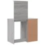 Tocador con luces LED gris Sonoma 90x42x132,5 cm de vidaXL, Tocadores para dormitorios - Ref: Foro24-834976, Precio: 84,28 €,...