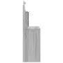 Tocador con luces LED gris Sonoma 96x40x142 cm de vidaXL, Tocadores para dormitorios - Ref: Foro24-837898, Precio: 101,89 €, ...
