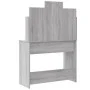 Tocador con luces LED gris Sonoma 96x40x142 cm de vidaXL, Tocadores para dormitorios - Ref: Foro24-837898, Precio: 101,89 €, ...