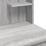 Tocador con luces LED gris Sonoma 96x40x142 cm de vidaXL, Tocadores para dormitorios - Ref: Foro24-837898, Precio: 101,89 €, ...