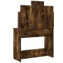 Tocador con luces LED roble ahumado 96x40x142 cm de vidaXL, Tocadores para dormitorios - Ref: Foro24-837897, Precio: 85,34 €,...