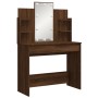 Tocador con luces LED roble marrón 96x40x142 cm de vidaXL, Tocadores para dormitorios - Ref: Foro24-837899, Precio: 94,02 €, ...