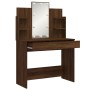 Tocador con luces LED roble marrón 96x40x142 cm de vidaXL, Tocadores para dormitorios - Ref: Foro24-837899, Precio: 94,02 €, ...