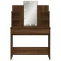 Schminktisch mit LED-Leuchten, braune Eiche, 96 x 40 x 142 cm von vidaXL, Schlafzimmerkommoden - Ref: Foro24-837899, Preis: 9...