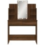 Tocador con luces LED roble marrón 96x40x142 cm de vidaXL, Tocadores para dormitorios - Ref: Foro24-837899, Precio: 94,02 €, ...