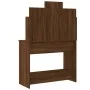 Tocador con luces LED roble marrón 96x40x142 cm de vidaXL, Tocadores para dormitorios - Ref: Foro24-837899, Precio: 93,61 €, ...