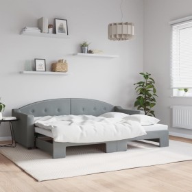 Sofá cama nido tela gris claro 80x200 cm de vidaXL, Camas y somieres - Ref: Foro24-3197525, Precio: 248,40 €, Descuento: %