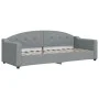 Trundle sofa bed light gray fabric 80x200 cm by vidaXL, Beds and slatted bases - Ref: Foro24-3197525, Price: 248,30 €, Discou...
